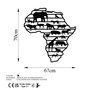 Wallity African Animals Escultura de pared de metal negra